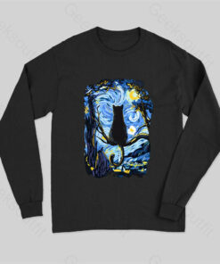 CAT STARRY NIGHT Long Sleeve T-Shirt