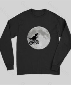 Dinosaur Bike and Moon Long Sleeve T-Shirt