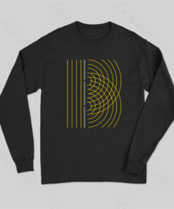 Double Slit Light Wave Particle Science Experiment Long Sleeve T-Shirt
