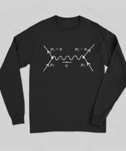 Feynman diagram, quantum field theory and particle physics Long Sleeve T-Shirt
