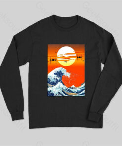 Meets Hokusai Long Sleeve T-Shirt
