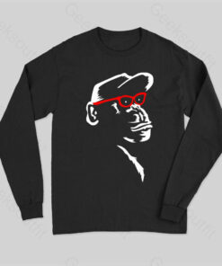 Monkey With Red Glasses Long Sleeve T-Shirt