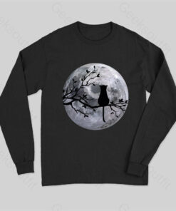 The Cat and the Moon Long Sleeve T-Shirt