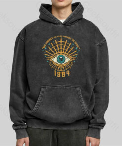 1984 George Orwell Control The Future Washed Hoodie