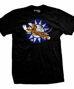 Black Flying Tigers Bomber T-Shirt