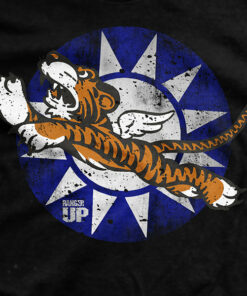 Black Flying Tigers Bomber T-Shirt