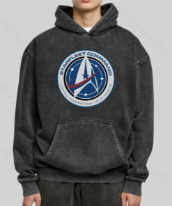 Cosmic Voyage Discovery Starfleet Command Washed Hoodie