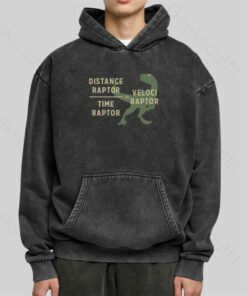 Equations Of Motion Science Velociraptor Washed Hoodie