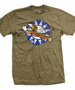 Flying Tigers Bomber T-Shirt – Heather Brown