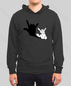 Funny Rabbit Hand Shadow Hoodie
