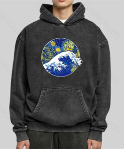 Great Starry Wave Off Kanagawa Washed Hoodie