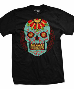 Halloween – Blue Sugar Skull T-Shirt