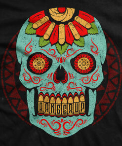 Halloween – Blue Sugar Skull T-Shirt