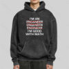 I’m Good With Math Washed Hoodie