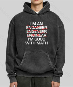 I’m Good With Math Washed Hoodie