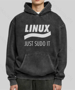 Linux Just Sudo It Washed Hoodie