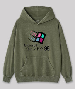 Microsoft Windows 98 Vaporwave Washed Hoodie