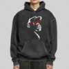 Monkey With Red Glasses Washed Hoodie