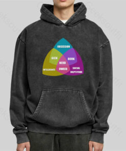 Nerd Venn Diagram Washed Hoodie