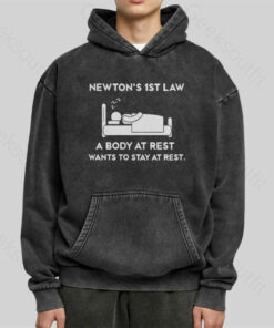 Newton’s First Law Washed Hoodie