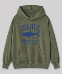 Quint’s Shark Fishing Amity Island Washed Hoodie