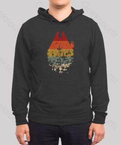 Retro Space Ship Hoodie