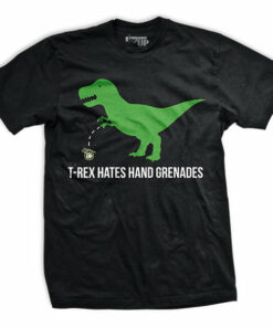 T-Rex Hates Hand Grenades T-Shirt