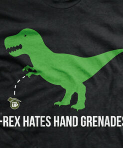 T-Rex Hates Hand Grenades T-Shirt