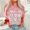 Baseball Hearts and Things Comfort Colors Color Blast Distressed Tee