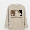 Baseball Leopard Mama Sweatshirt  Bella Softstyle or Gildan Sports Mom Sweatshirt