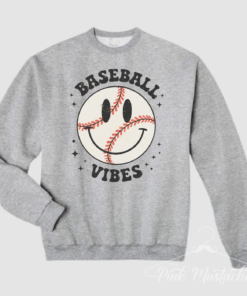 Baseball Vibes Smiley Retro Unisex Sweatshirt