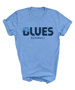 Bella Canvas Blues Baseball Tee Youth and Adult Sizing