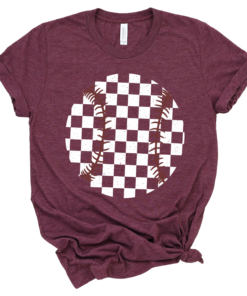 Bella Canvas Checkered Baseball Tee Quality Retro Tee