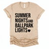 Bella Canvas Summer Nights and Baseball Lights Tee Summer Tee
