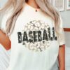 Bella Canvas or Comfort Colors Baseball Leopard Print Tee Quality Retro Tee