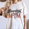 Bella Canvas or Comfort Colors Baseball Mom Retro Tee – Unisex Adult Sized Tees