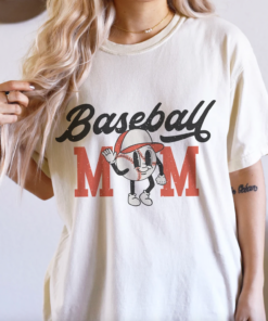Bella Canvas or Comfort Colors Baseball Mom Retro Tee – Unisex Adult Sized Tees