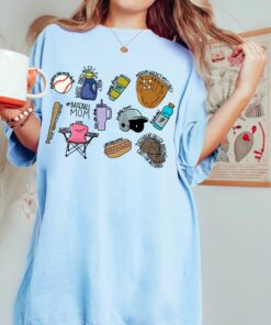 Bella or Comfort Colors Baseball Mom Life Tee Quality Retro Tee