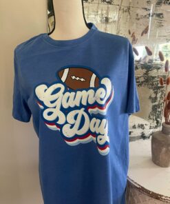 Blue Bella Soft Style Game Day Tee -Unisex Adult Sized Sports Shirt Football Mom Tee