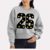 CROPPED Custom Number School Colors Sports Sweatshirt -(Lots of Color Options) FootballSoccer Volleyball Baseball Softball Mom Sweatshirt with Number