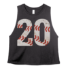 CROPPED Custom Number Vintage Baseball Crop Tank Top – Baseball Mom Shirt with Number
