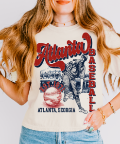 Comfort Colors Atlanta Baseball Vintage Cropped Tee