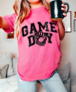 Comfort Colors Baseball Game Day Tee in Pink