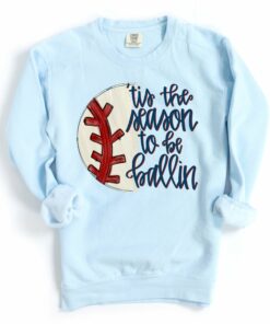 Comfort Colors Baseball Tis The Season to be Ballin’ – Adult Sized Baseball Sweatshirt