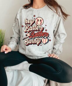 Comfort Colors Color Blast Baseball Hey Batter Batter Swing Sweatshirt