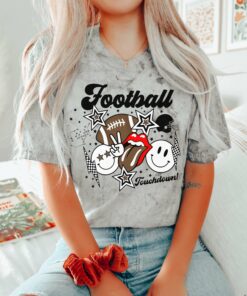 Comfort Colors Color Blast Football Tee Adult Tees  Vintage Inspired Tee