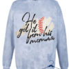 Comfort Colors Color Blast He Got It From His Momma Baseball Sweatshirt