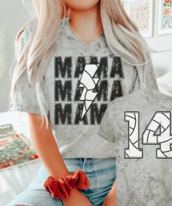 Comfort Colors Color Blast Volleyball Mama Lightning Bolt Tee Volleyball Mom Shirt