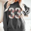Comfort Colors Custom Vintage Baseball Sweatshirt – Baseball Mom Baseball Girlfriend Baseball Fan Shirt with Number