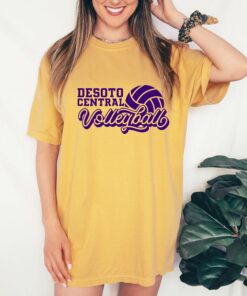 Comfort Colors Desoto Central Jaguars Volleyball Mustard Tee  Desoto County Schools  Mississippi School Shirt